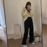 Wjczt High Waist Women Jeans 2022 Spring Summer White Black Solid Loose Woman denim Pants Female Floor Wide Leg Pants PLus Size S-5XL