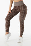 Wjczt Leopard Seamless Leggings Women High Waist Push Up Leggings for Fitness Print Workout Leggins Zebra Print Sweatpants