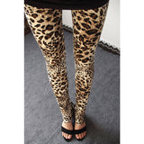 Wjczt Spring And Summer New Women's Plus Size Leopard Print Cropped Pants Breathable Hip Lift Leggings Women