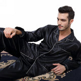 Wjczt Mens Silk Satin Pajamas  Pyjamas  Set  Sleepwear Set  Loungewear  U.S. S,M,L,XL,XXL,XXXL,4XL__Fits All  Seasons