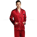 Wjczt Mens Silk Satin Pajamas  Pyjamas  Set  Sleepwear Set  Loungewear  U.S. S,M,L,XL,XXL,XXXL,4XL__Fits All  Seasons