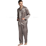 Wjczt Mens Silk Satin Pajamas  Pyjamas  Set  Sleepwear Set  Loungewear  U.S. S,M,L,XL,XXL,XXXL,4XL__Fits All  Seasons