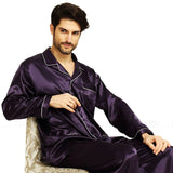 Wjczt Mens Silk Satin Pajamas  Pyjamas  Set  Sleepwear Set  Loungewear  U.S. S,M,L,XL,XXL,XXXL,4XL__Fits All  Seasons