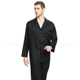 Wjczt Mens Silk Satin Pajamas Set  Pajama Pyjamas Set  PJS  Sleepwear Set Loungewear  U.S.S,M,L,XL,2XL,3XLL,4XL Plus Striped