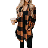 Wjczt Women Autumn Long Sleeve Blouse Shirts Vintage Loose Female Plaid Printing Blouse Shirts Casual Street Lady Korean Oversized Top