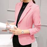 Wjczt Black Women Blazer Formal Blazers Lady Office Work Suit Pockets Jackets Coat Slim Black Women Blazer Femme Jackets Femme