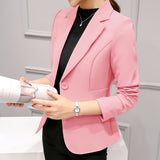 Wjczt Women&#39;s Blazer 2022 Red Long Sleeve Blazers Pockets Jackets Coat Slim Office Lady Jacket Female Tops Suit Blazer Femme Jackets