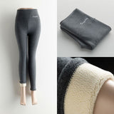 Wjczt Women Thick Fleece Legging High Waist Letters Legging Pants Stretch Winter Seamless Fitness Can Be Worn Below Zero