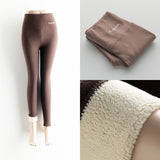 Wjczt Women Thick Fleece Legging High Waist Letters Legging Pants Stretch Winter Seamless Fitness Can Be Worn Below Zero