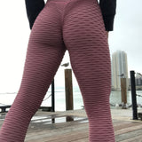 Wjczt New Bumps Style Leggings Put Hip Fold Elastic High Waist Legging Breathable Slim Pants Cool  Leggings