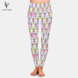 Wjczt 2022 Fashion 3D Rabbit Happy Easter Bunny Holding Colored Egg Print Women Leggings High Waist  Workout Legging