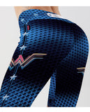 Wjczt Fashion Tibetan Blue Captain Fight Push Up Workout Leggings Slim High Waist Jeggings Women Sexy Sportswear Leggings Workout