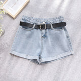 Wjczt 2022 Korean Fashion Summer Women&#39;s Jeans Shorts High Waist Loose Harajuku Zipper Streetwear Denim Shorts Woman Clothes N0012