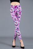 Wjczt Women Floral Printed Exercise Colorful Peony flower Female Elastic Leggins High Waist Pants Push Up Trousers Fitness Leggings