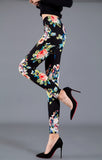 Wjczt Women Floral Printed Exercise Colorful Peony flower Female Elastic Leggins High Waist Pants Push Up Trousers Fitness Leggings