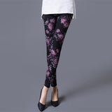 Wjczt Women Floral Printed Exercise Colorful Peony flower Female Elastic Leggins High Waist Pants Push Up Trousers Fitness Leggings