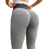 Wjczt Grid Tights Yoga Pants Women Seamless High Waist Leggings Breathable Gym Fitness Push Up Clothing Girl Yoga Pant