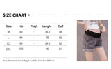 Wjczt 2022 Pregnant Women&#39;s Shorts Summer Wear Low-waisted Denim Shorts Summer Wear New Spring Loose Pants for Pregnant Women Clothe