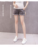 Wjczt 2022 Pregnant Women&#39;s Shorts Summer Wear Low-waisted Denim Shorts Summer Wear New Spring Loose Pants for Pregnant Women Clothe