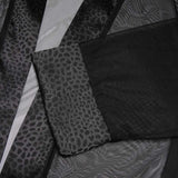 Wjczt Men Robe Sets Mesh Leopard Patchwork See Through Sexy Open Stitch Bathrobes &amp;amp; Shorts Homewear Men Nightgown Suits