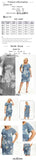 Wjczt Women&#39;s Plus Size Denim Dress Summer Slim Fit Dress Casual Dress Printed Woven Denim Short Sleeve Knee-Length