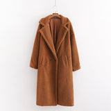 Wjczt Autumn Winter Women Loose Beige Teddy Coat Stylish Female Thick Warm Cashmere Jacket Casual Girls Streetwear