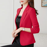 Wjczt Suit female spring and autumn 2022 new style Korean fashion self-cultivation casual ladies Regular  Single Breasted