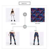 Wjczt Customer Skull and Leopard Print Digital Printed leggings  USA Size XS-XL  jk28-002