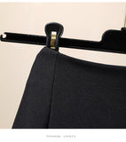 Wjczt 2022 Autumn Winter Women&#39;s Skirt Wool&amp;Blends Thick Black Skirts A-Line Button Suit Skirt Loose Oversize Female Clothing KE1738