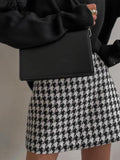 Wjczt Plaid Mini Skirt Women Black White Fashion Official Faldas Mujer Korean Style High Waist Short Jupe