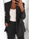 Wjczt Fashion Lapel Slim Cardigan Temperament Suit Sports Coat Femininity Slim Ladies Casual Jacket Women&#39;s Wear Blazer Women Single