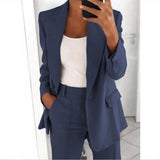 Wjczt Fashion Lapel Slim Cardigan Temperament Suit Sports Coat Femininity Slim Ladies Casual Jacket Women&#39;s Wear Blazer Women Single