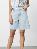 Wjczt summer new style women&#39;s fashion all-match high waist snow wash denim casual shorts