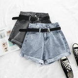 Wjczt 2022 Korean Fashion Summer Women&#39;s Jeans Shorts High Waist Loose Harajuku Zipper Streetwear Denim Shorts Woman Clothes N0012