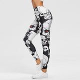 Wjczt Punk Style Skull Leggings Women Printed Leggings High Waist Sports Skinny Workout Fitness Leggings New Mujer Pants