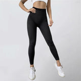 Wjczt Fashion Women Leggings High Waist Peach Hips Gym Leggings Quick-drying Sports Stretch Fitness Pants