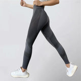 Wjczt Fashion Women Leggings High Waist Peach Hips Gym Leggings Quick-drying Sports Stretch Fitness Pants