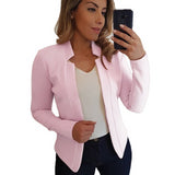 Wjczt Women Thin White Blazers Spring 2022 Female Summer Blazer Long Sleeve Open Stitch OL Womens Slim Coats Femme Ladies Black Tops