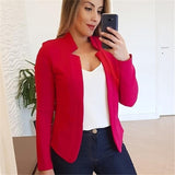 Wjczt Women Thin White Blazers Spring 2022 Female Summer Blazer Long Sleeve Open Stitch OL Womens Slim Coats Femme Ladies Black Tops