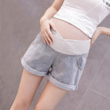 Wjczt 2022 Pregnant Women&#39;s Shorts Summer Wear Low-waisted Denim Shorts Summer Wear New Spring Loose Pants for Pregnant Women Clothe