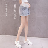 Wjczt 2022 Pregnant Women&#39;s Shorts Summer Wear Low-waisted Denim Shorts Summer Wear New Spring Loose Pants for Pregnant Women Clothe