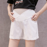 Wjczt 2022 Pregnant Women&#39;s Shorts Summer Wear Low-waisted Denim Shorts Summer Wear New Spring Loose Pants for Pregnant Women Clothe