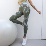 Wjczt Seamless Tie Dye Leggings Women For Fitness Yoga Pants Push Up Workout Sports Legging High Waist Tights Gym Ladies Clothing