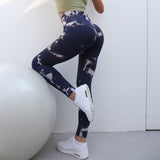 Wjczt Seamless Tie Dye Leggings Women For Fitness Yoga Pants Push Up Workout Sports Legging High Waist Tights Gym Ladies Clothing