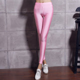 Wjczt New Spring Autume Solid Candy Neon Leggings for Women High Stretched Female Sexy Legging Pants Girl Clothing Leggins Spring