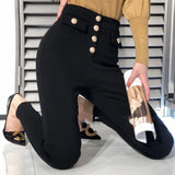 Wjczt Women pants Elastic Leggings Pants High Waist Slim Push Up Pencil Pants Denim Casual Pants   clothing for women pants